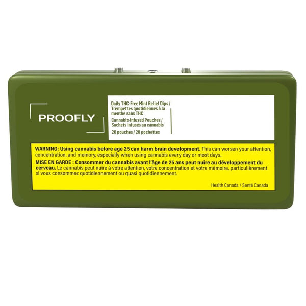 Proofly Daily THC Free Mint Relief Dips